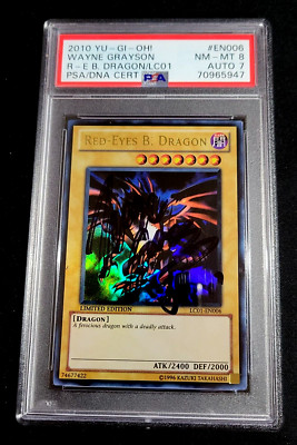 PSA/DNA 8 WAYNE GRAYSON 7 AUTO 2010 RED EYES BLACK DRAGON LC01-EN006 G3938-image