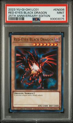 PSA 9 - Yu-Gi-Oh Card - LC01-EN006 - RED-EYES B. DRAGON (ultra rare holo) - MINT-image