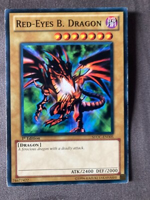 YU-GI-OH! TCG RED-EYES B. DRAGON SDDC-EN005 1ST EDITION NM-image