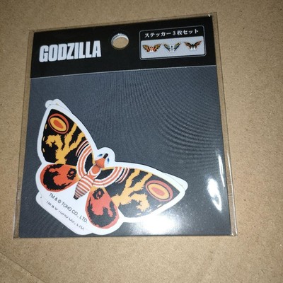 Godzilla Mothra Sticker Set 3 Used No damage-image
