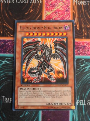 Yu-Gi-Oh! Red-Eyes Darkness Metal Dragon SDDC-EN013 1st Edition Common MP-image