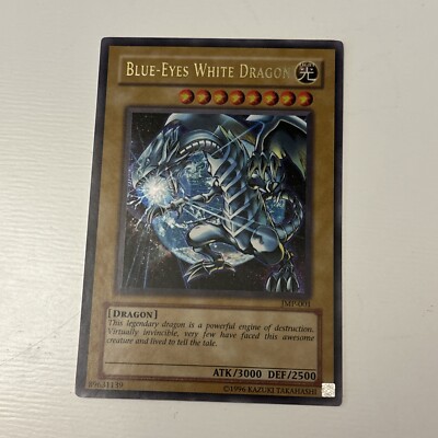 YU-GI-OH JMP-001 BLUE-EYES WHITE DRAGON HOLO ULTRA RARE TRADING CARD-image