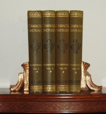 1892 Character Sketches of Romance Fiction and the Drama Set of 4-image