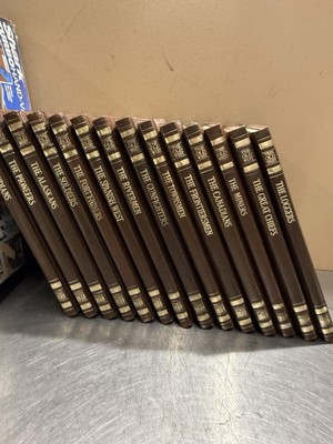 Time Life Books THE OLD WEST 14 Volume Set Great Condition Brown Faux Leather-image