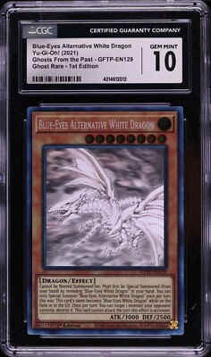 2021 Yu-Gi-Oh! Blue-Eyes Alternative White Dragon GFTP-EN129 Ghost Rare CGC 10-image