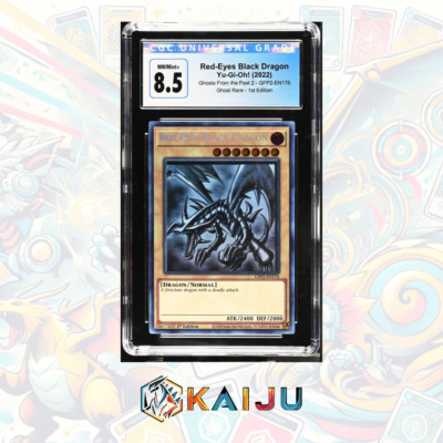Yu-Gi-Oh! Red-Eyes Black Dragon 2022 GFP2-EN176 Ghost Rare 1st Ed CGC 8.5-image