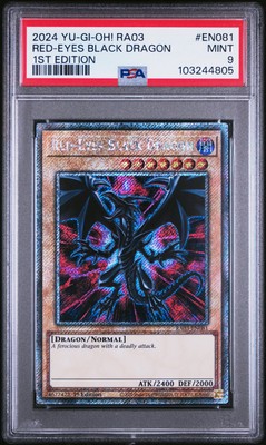 2024 YU-GI-OH! RA03-QUARTER CENTURY BONANZA 1ST ED RED-EYES BLACK DRAGON PSA 9-image
