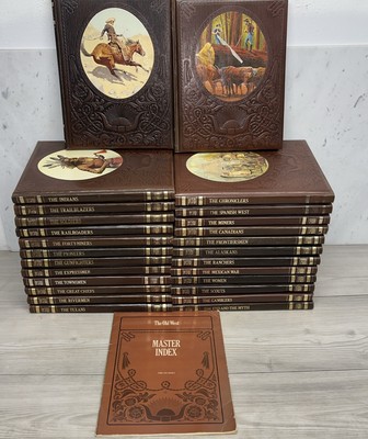 Complete SET of 26, The Old West! Leather Bound, Time Life Books/Master List Inc-image