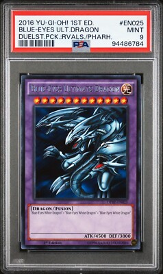 2016 YU-GI-OH! 1ST ED #EN025 BLUE-EYES ULTIMATE DRAGON PSA 9-image