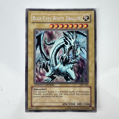 Yugioh Blue-Eyes White Dragon BPT-003 Secret Rare Limited Edition MP-image