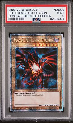 2023 YU-GI-OH! LC01-LEGEND COLL: 25TH ANV ED #EN006 RED-EYES BLACK DRAGON PSA 9-image