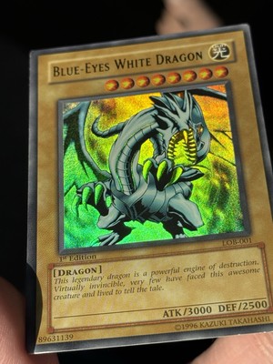 2002 Yu-Gi-Oh! Legend of Blue Eyes White Dragon 1st Edition LOB-001 VLP Glossy-image