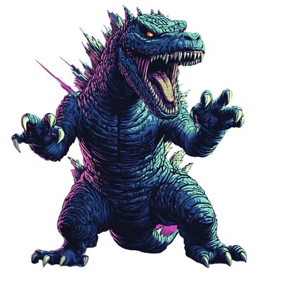 Godzilla Comic Art Vinyl Car Decal Sticker – Waterproof & UV-Resistant-image