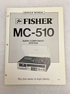 Vintage Original Fisher MC-510 Audio Component System Service Manual Repair-image
