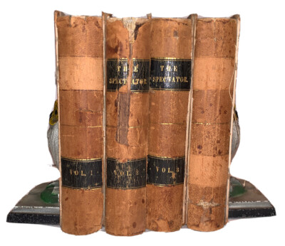ADDISON & STEELE, 1851, 4 VOLUME SET, THE SPECTATOR, PHILADELPHIA, ILLUSTRATED-image