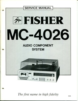 Vintage Fisher Service Manual Audio Component System MC-4026-image
