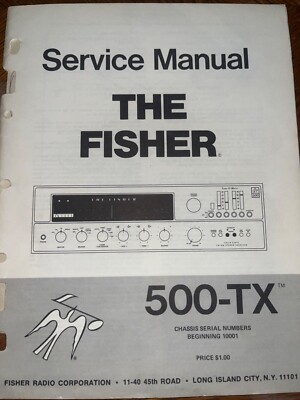 Fisher 500-TX Service Manual AM-FM Stereo Receiver Original-image