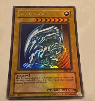  Yugioh! HP/MP Blue-Eyes White Dragon SDK-001 Ultra Rare HOLO BLEED-image
