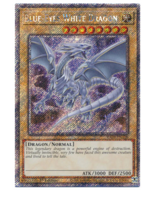 Blue-Eyes White Dragon (8th Art) - RA04-EN108 - Platinum Secret Rare Stampede-image