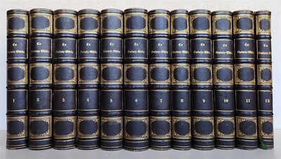 1789 BIBLE in FRENCH ILLUSTRATED w/ 300 PLATES 12 VOLUMES SET antique-image