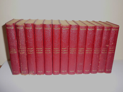 Vintage Set 13 Leather-Bound Volumes Shakespeare Novels & Poems - David McKay-image