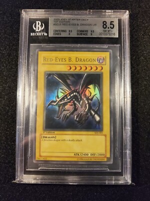 2003 Red Eyes Black Dragon 1ST EDITION FADED - SDJ-001 BGS 8.5 NM-MT Beckett Sub-image