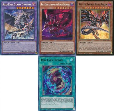 Yugioh Red-Eyes Black Dragon Budget Deck  Slash Dragon  - Darkness Metal NM-image