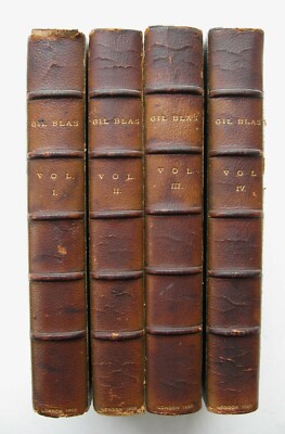 ADVENTURES OF GIL BLAS OF SANTILLANE Lesage 1822 Leather 4 Vol. ILL R Smirke -12-image