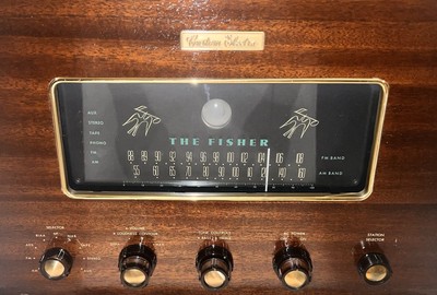 1958 Fisher Custom Electra Console Tube Amp Chassis K-100 Mullard EL37 SERVICED!-image