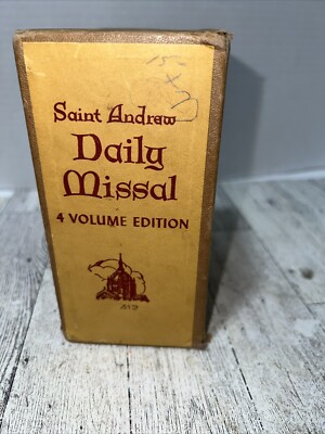 Vintage Saint Andrew Daily Missal 4 Volume Pocket Edition Lefebvre 1951 Lohmann-image