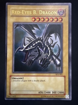 MP Yugioh Red-Eyes Black Dragon SDJ-001 Unlimited Edition Holo Rare Yu-Gi-Oh!-image