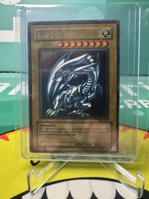 *** BLUE-EYES WHITE DRAGON *** ORIGINAL ULTRA SDK-001 (HEAVILY PLAYED) YUGIOH!-image