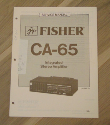 Fisher CA-65 Service Manual Integrated Stereo Amplifier-image