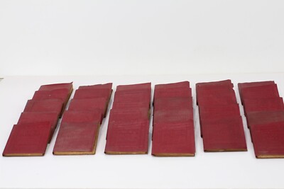 Haas Publishers 30 Set of Red Leather Bound Volumes-image