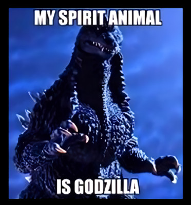 My Spirit Animal Is Godzilla Boo-Ya! Tough MAGNET-image