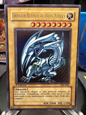Dragón Blanco De Ojos Azules BIK-S001 LP 1a Edición Blue Eyes White Spanish-image