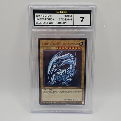 Blue-Eyes White Dragon CT13-EN008 2016 Yugioh Mega-Tins Limited Edition Graded 7-image