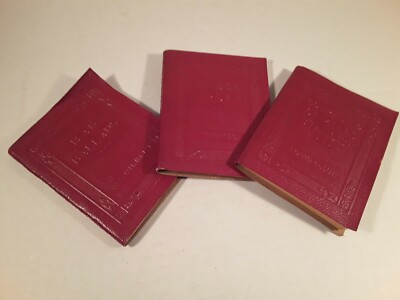 Little Leather Library Set of 3 red covers Robert K. Haas Publishers N.Y. -image