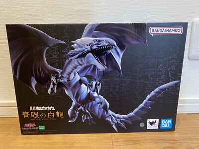 BANDAI S.H.MonsterArts Yu-Gi-Oh Blue Eyes White Dragon Figure Unopened JAPAN-image