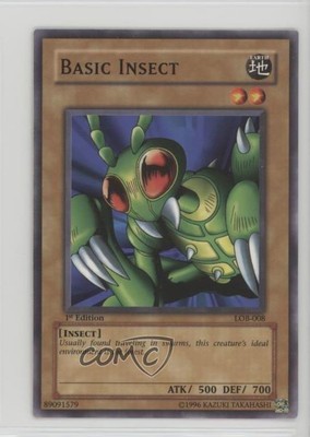 2002 Yu-Gi-Oh! Legend of Blue Eyes White Dragon 1st Edition Basic Insect 16f0-image