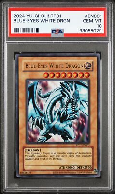 2024 YU-GI-OH! RP01-RETRO PACK #EN001 BLUE-EYES WHITE DRAGON PSA 10-image