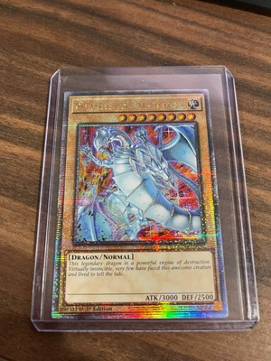 YuGiOh Blue-Eyes White Dragon New Art RA04 EN002 Quarter Century Secret Rare JY-image