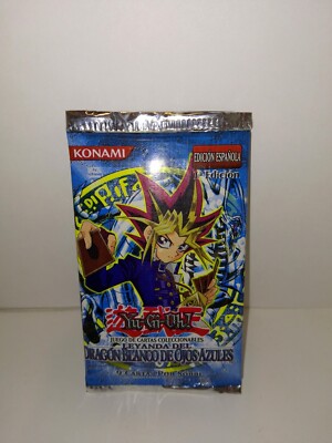 Yugioh Legend of Blue Eyes White Dragon 1st Edition Sealed Booster Pack Spanish -image