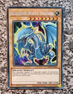 Yugioh MP22-EN266 Blue-Eyes White Dragon 1st MINT Prismatic Secret Rare-image