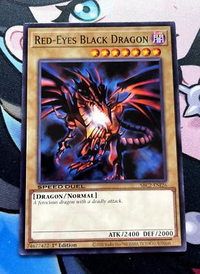 YUGIOH Red-Eyes Black Dragon SBC2-ENI26 - ALT ART - 1st Edition - SPEED DUEL-image