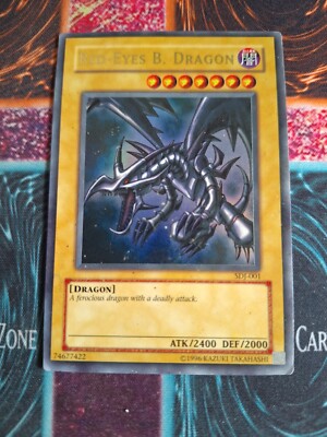 Yu-Gi-Oh! TCG Red-Eyes B. Dragon SDJ-001 Ultra Rare Unlimited Moderately Played-image