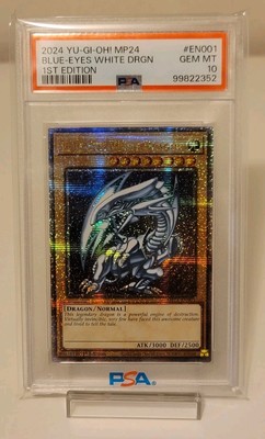YUGIOH PSA 10 Blue-Eyes White Dragon MP24-EN001 QCR 1st Edition Gem Mint-image