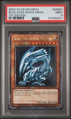 2024 YU-GI-OH! MP24-25TH ANV TIN: DUELING MIRRORS BLUE-EYES WHITE DRAGON PSA 9-image