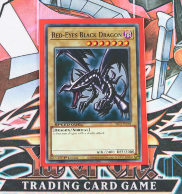 YuGiOh Red-Eyes Black Dragon SBC1-ENF01 1st Edition Common-image