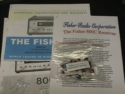 Fisher 800-C  800C Vacuum Tube Receiver Restoration Kit with FULL COLOR PHOTOS!-image